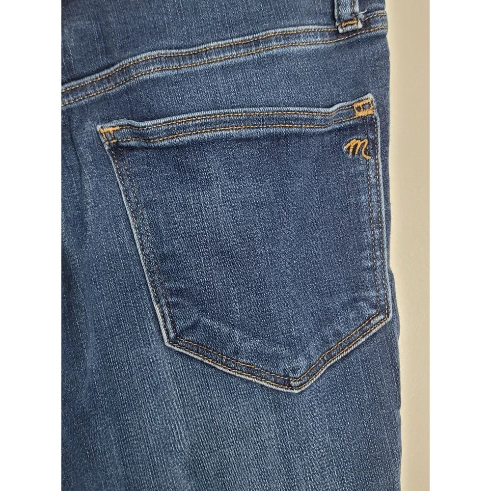 Madewell 9" Mid‎ Rise Skinny Jeans Women 28 Cutoff Blue Faded Distressed - Picture 7 of 9